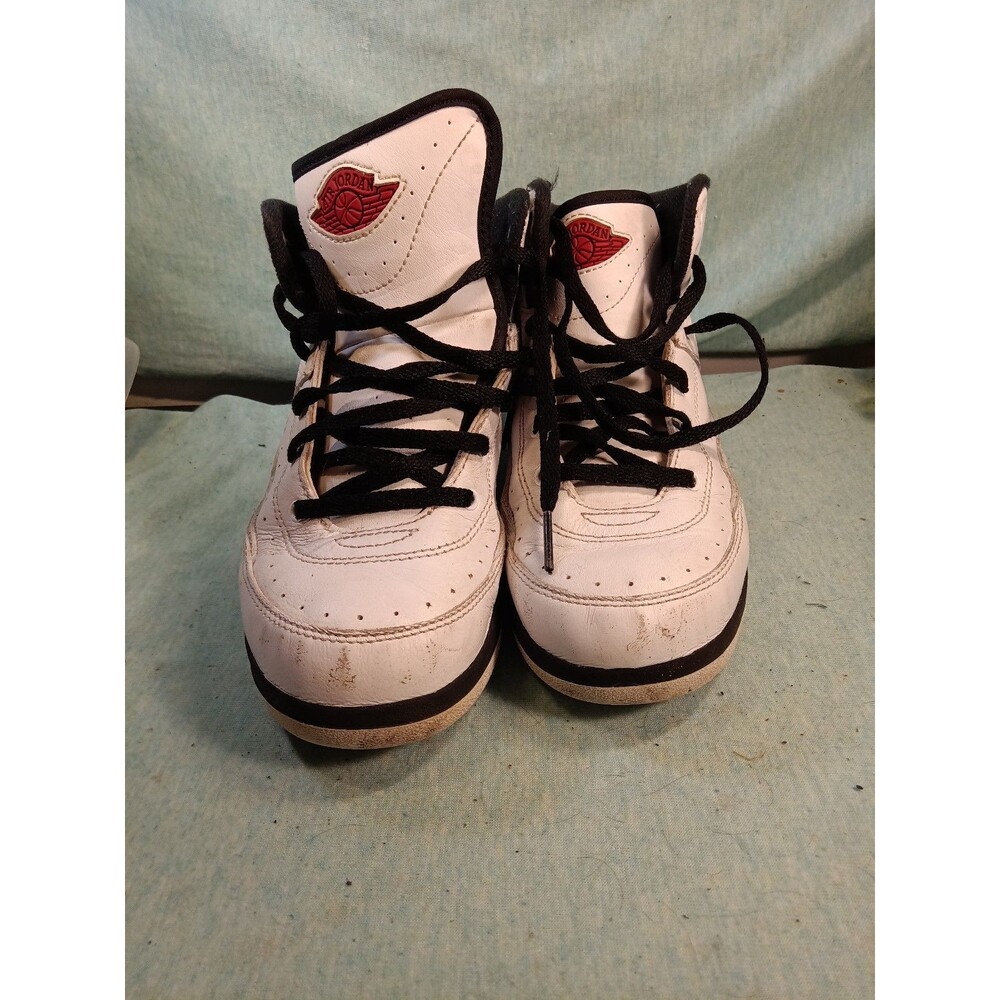 Jordan 2 Retro White Red Black Youth Athletic Shoes 3Y - Picture 3 of 6